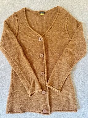 Cabela's Camel Chunky Knit Cardigan Cabincore Cottagecore Gorpcore Size M
